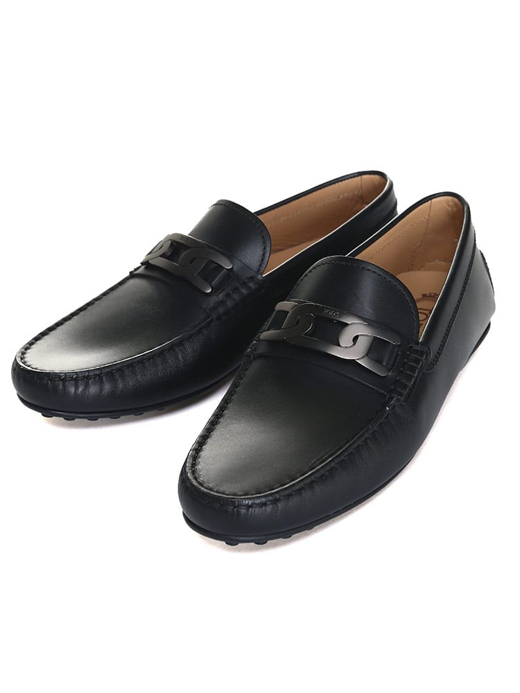 TOD'S (トッズ) レザー チェーン モカシンシューズ TDXXM42C0FJD90 メンズ ブランド