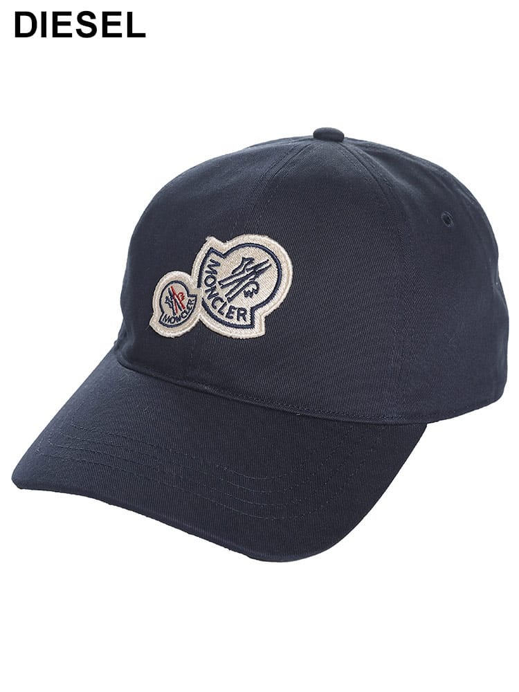 MONCLER (モンクレール) ダブルワッペン コットン キャップ 