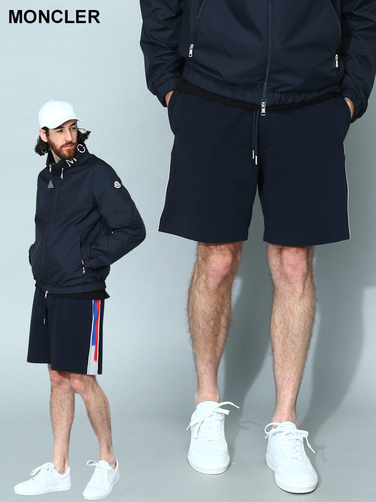 MONCLER (モンクレール) サイドライン スウェット ショートパンツ MC8H00032899YE メンズ ブランド