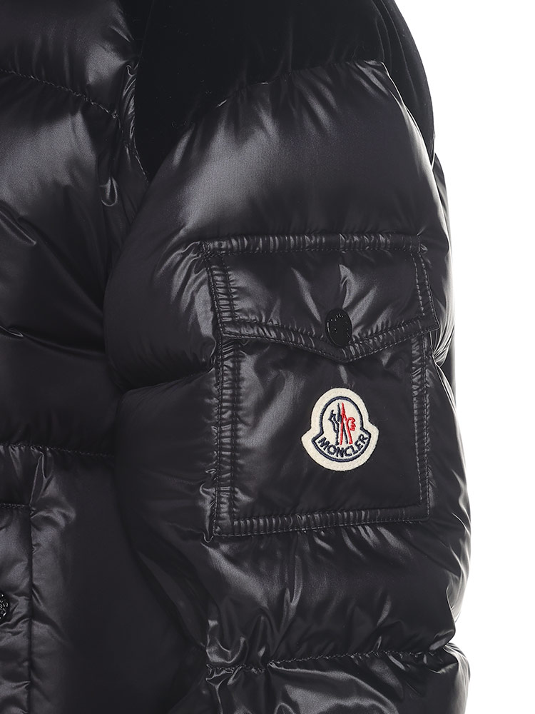 MONCLER (モンクレール) 切り替え フルボタン ロング ダウンジャケット 