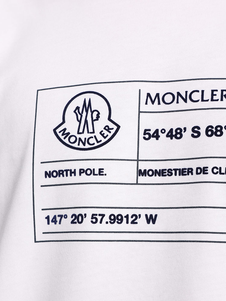 MONCLER (モンクレール) 袖ロゴ プリント クルーネック 長袖 Tシャツ 