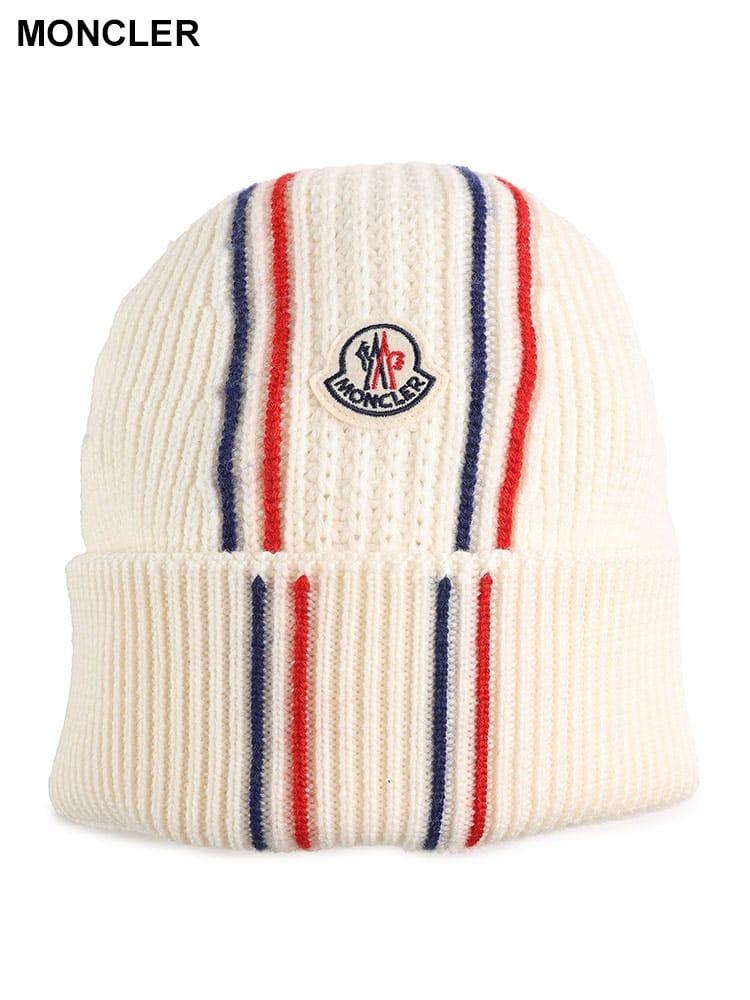 MONCLER (モンクレール) ロゴ トリコロール ニットキャップ MC3B00036M1131 ブランド メンズ 男性 帽子