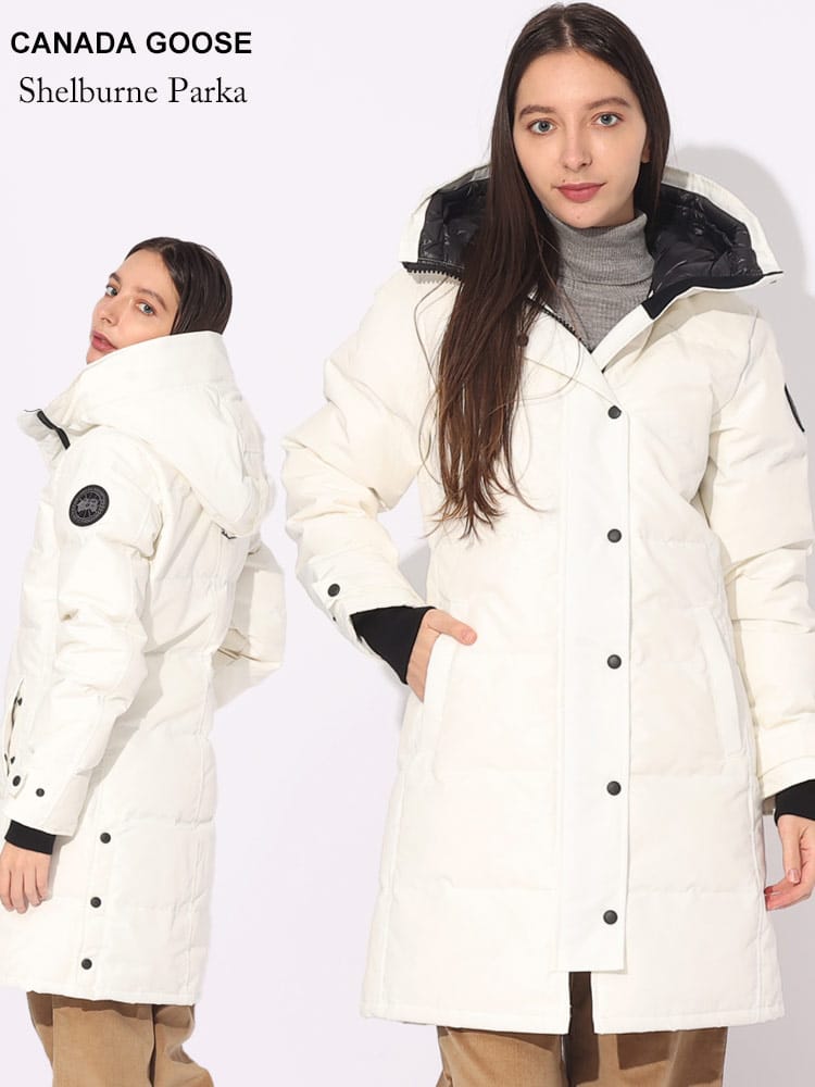 CANADA GOOSE (カナダグース) フード フルジップ ダウンコート Shelburne Parka CGL3802WB ブランド レディース アウター