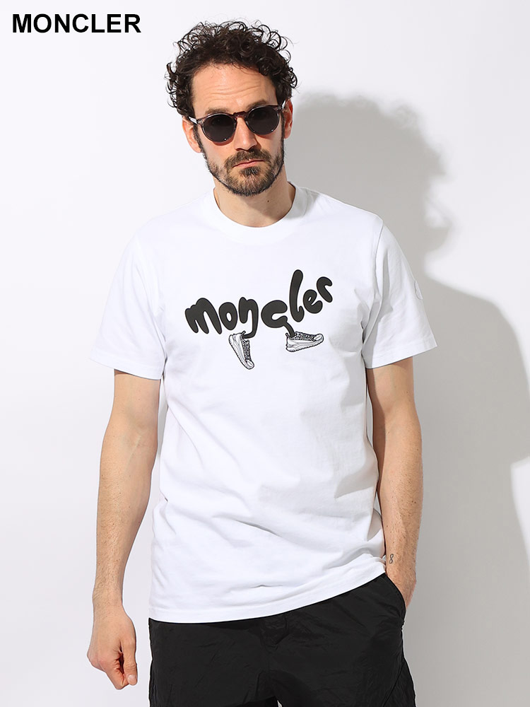 MONCLER (モンクレール) ランニング グラフィック ロゴ クルーネック 半袖 Tシャツ
