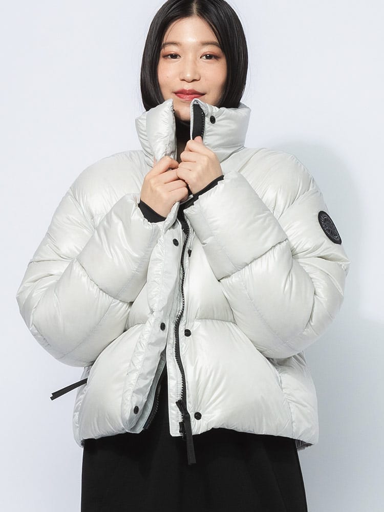 CANADA GOOSE (カナダグース) スタンド フルジップ ダウンジャケット Cypress Cropped CG2256WB レディース