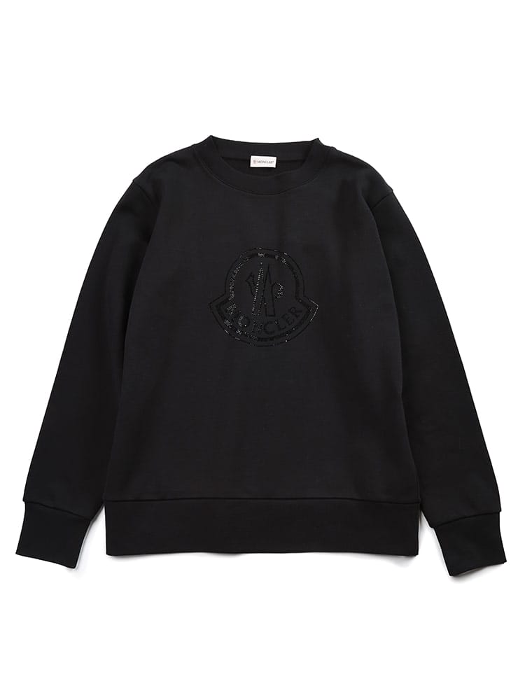 MONCLER (モンクレール) クリスタルロゴ クルーネック トレーナー 