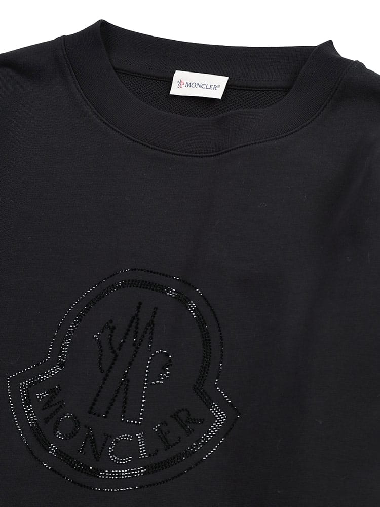 MONCLER (モンクレール) クリスタルロゴ クルーネック トレーナー 