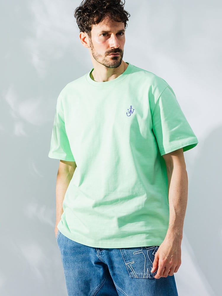 JW ANDERSON (ジェイダブリューアンダーソン) 綿100％ アンカーロゴ クルーネック 半袖 Tシャツ JWJT0257PG1510 メンズ