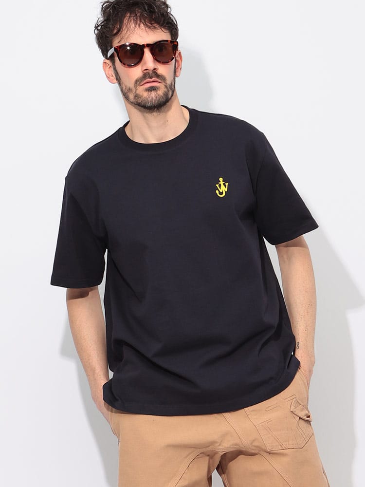 JW ANDERSON (ジェイダブリューアンダーソン) 綿100％ アンカーロゴ クルーネック 半袖 Tシャツ JWJT0257PG1510 メンズ