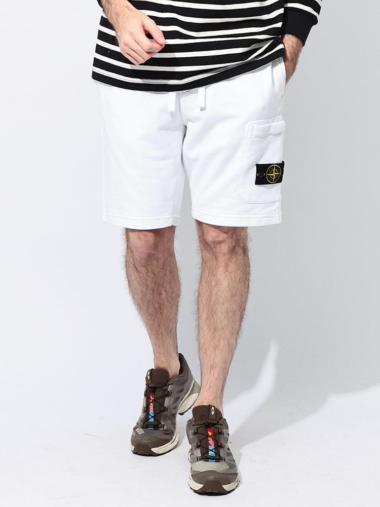 STONE ISLAND (ストーンアイランド) カーゴバミューダ スウェット ショートパンツ SI6200012 メンズ