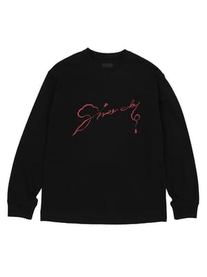 GIVENCHY (ジバンシィ) ロゴグログラン クルーネック 長袖 Tシャツ 