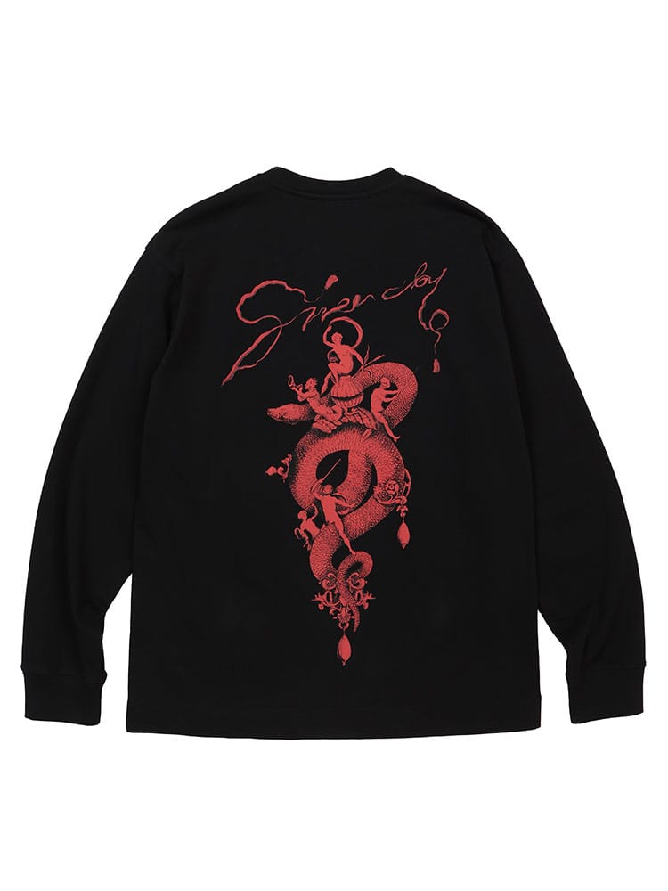GIVENCHY (ジバンシィ) バックプリント クルーネック 長袖 Tシャツ 