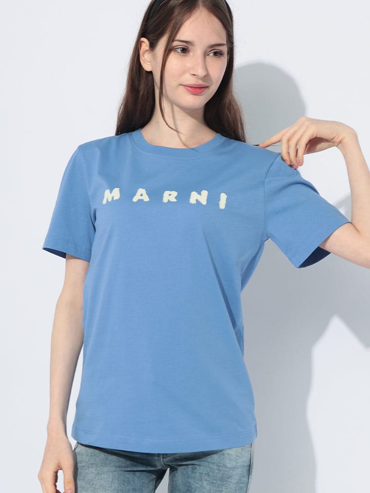 MARNI (マルニ) ロゴプリント クルーネック 半袖 Tシャツ MALTHJE0293P8 レディース