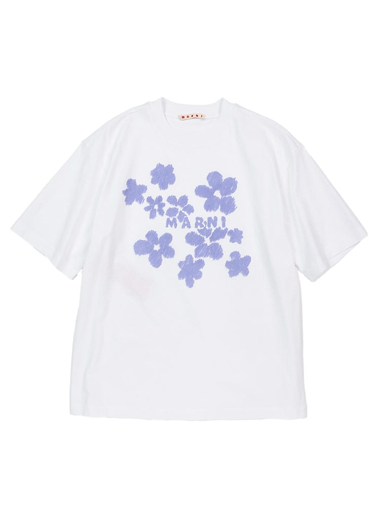 MARNI (マルニ) ロゴプリント クルーネック 半袖 Tシャツ Daisy Garden MALTHJET49P09 レディース