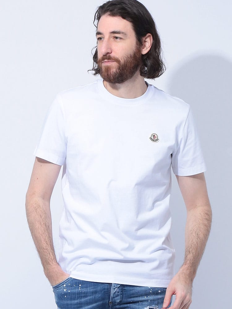 MONCLER (モンクレール) ワッペン クルーネック 半袖 Tシャツ MC8C00026829H8 メンズ