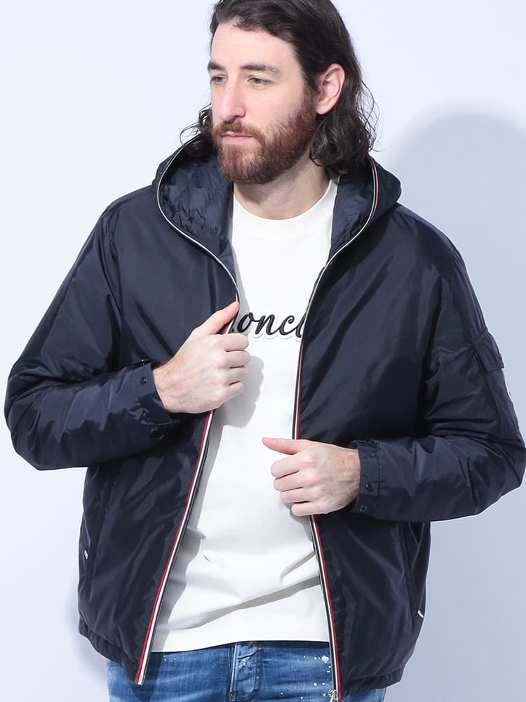 MONCLER (モンクレール) ストライプジップ ライトダウン ジャケット MCEVETTES5 メンズ