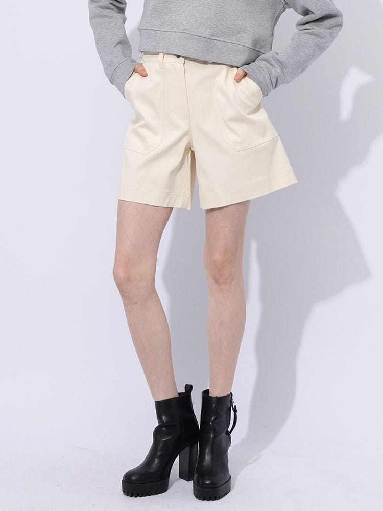 MONCLER (モンクレール) ストレッチコットン ジップフライ ショートパンツ MCL2B0000359858 レディース
