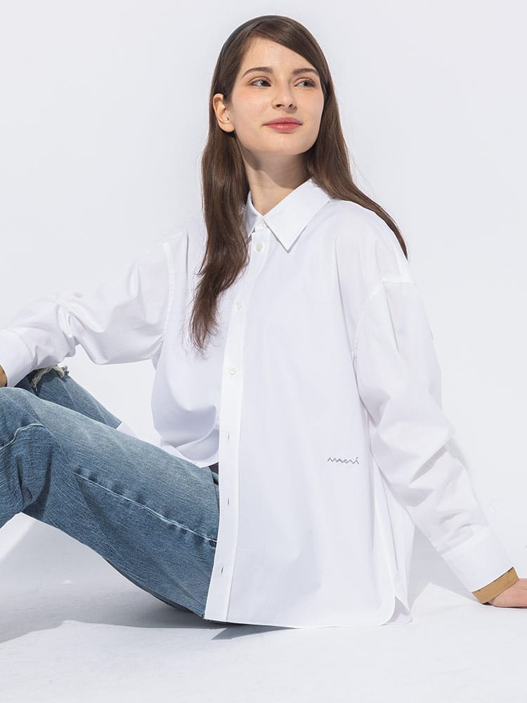 MARNI (マルニ) ワンポイント コットン 長袖 シャツ MALCAMA0613QS レディース