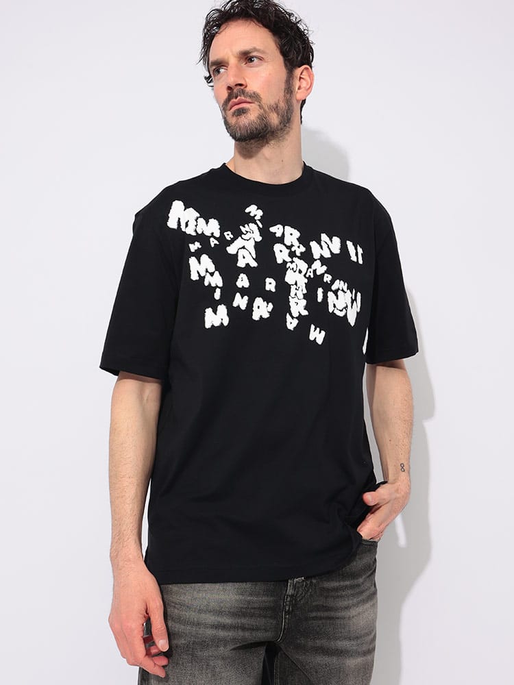 MARNI (マルニ) マルニカオスロゴ クルーネック 半袖 Tシャツ MAHUMU0287P0 メンズ
