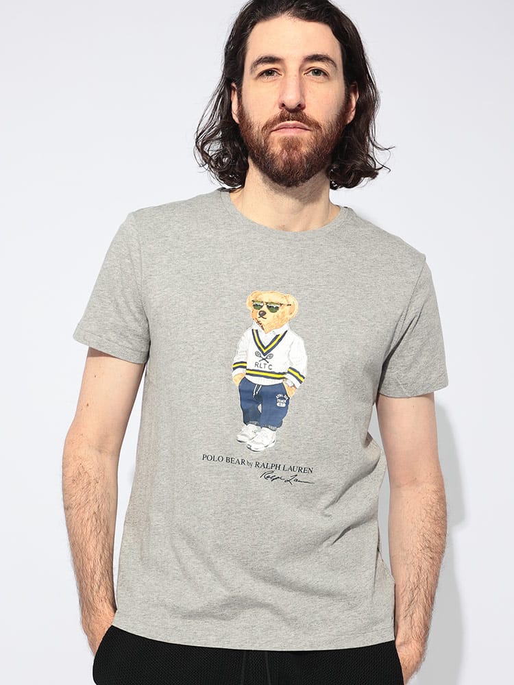 POLO RALPH LAUREN (ポロラルフローレン) サングラス ポロベア プリント クルーネック 半袖 Tシャツ RL710673137 メンズ