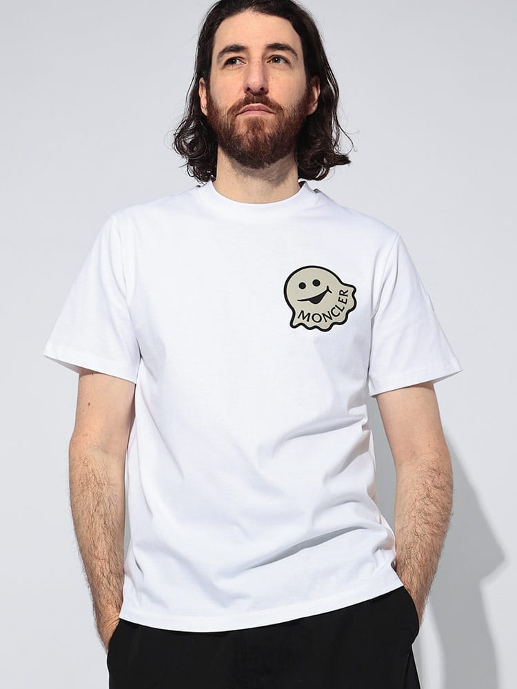 MONCLER (モンクレール) オバケワッペン ブランドロゴ クルーネック Tシャツ MC8C0001889AJS メンズ