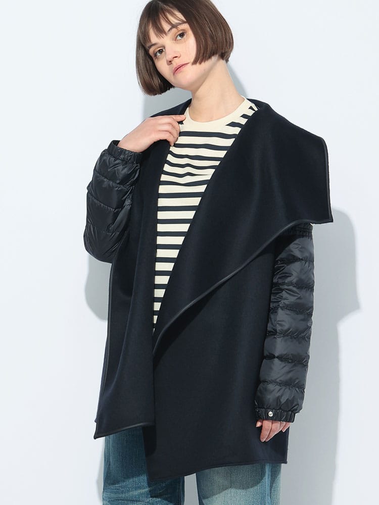 MONCLER (モンクレール) 袖ダウン ウエストベルト ケープ レディース