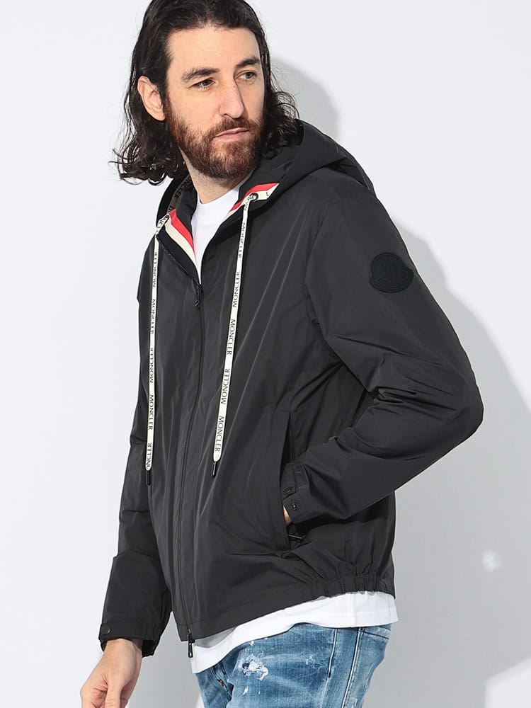 MONCLER (モンクレール) トリコロールテープ フルジップ パーカー メンズ