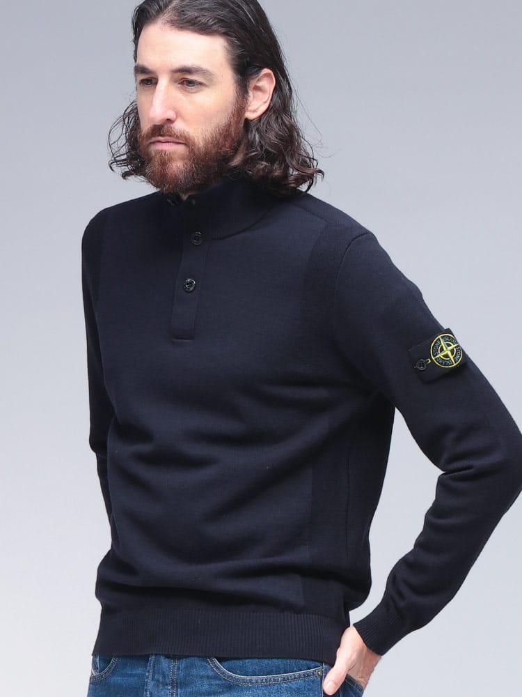 STONE ISLAND (ストーンアイランド) ハーフボタン ニット セーター SI5100002S00A1 メンズ