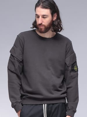 STONE ISLAND (ストーンアイランド) 腕ポケット スウェット トレーナー SI6100008S0A20 メンズ