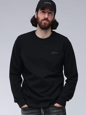 GIVENCHY (ジバンシィ) ロゴパッチ クルーネック 長袖 Tシャツ GVBM71MH3YRP メンズ