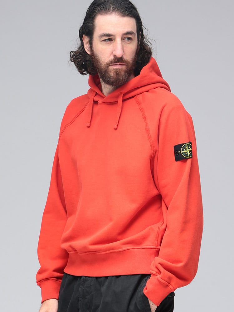 STONE ISLAND (ストーンアイランド) 袖ロゴ 裏起毛 スウェット プル 