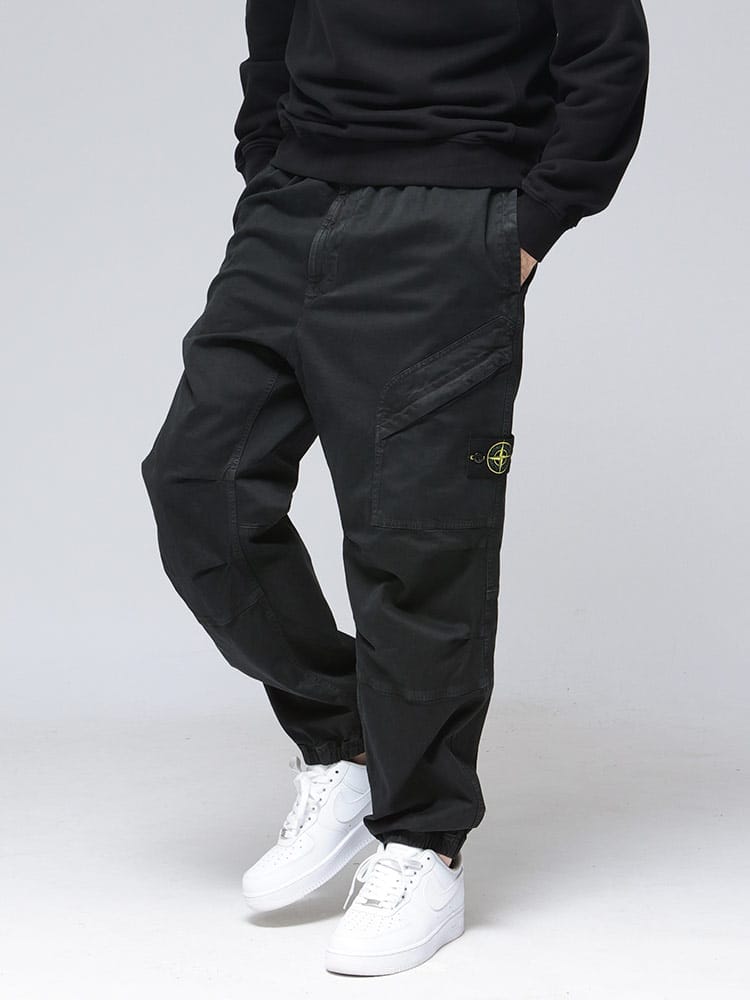 STONE ISLAND (ストーンアイランド) ストレッチコットン ロゴ ジョガーパンツ SI3100036S00L1 メンズ