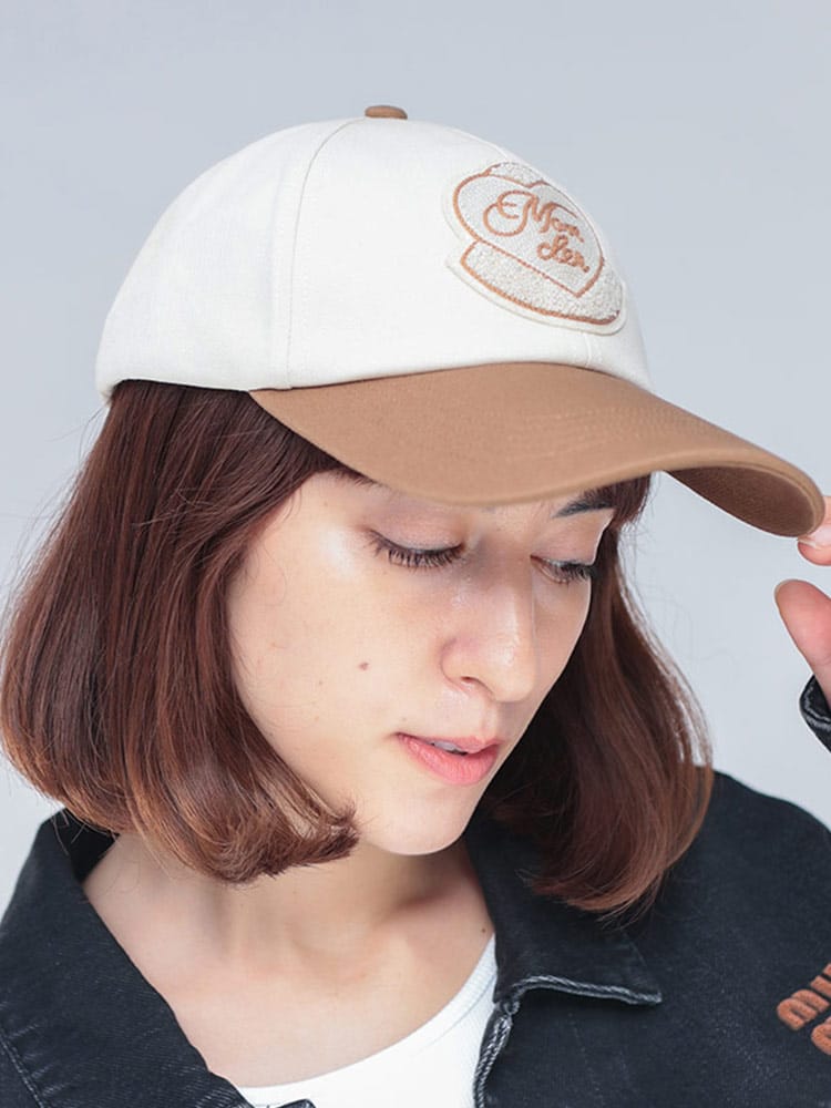 MONCLER (モンクレール) ハートワッペン コットン キャップ MCL3B000180U082 レディース