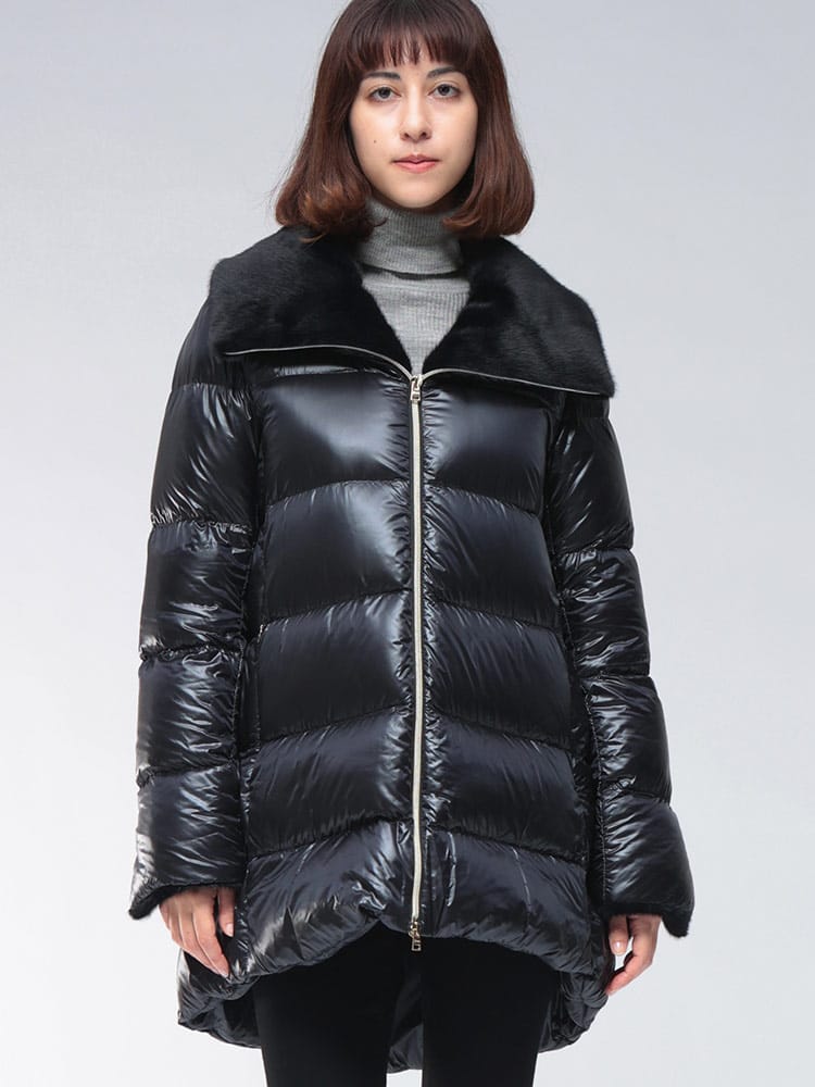 HERNO (ヘルノ) 襟ファー フルジップ ダウンブルゾン HRLPI002140D レディース