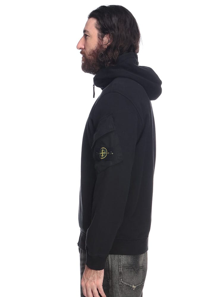 STONE ISLAND (ストーンアイランド) 腕ポケット フルジップパーカー 