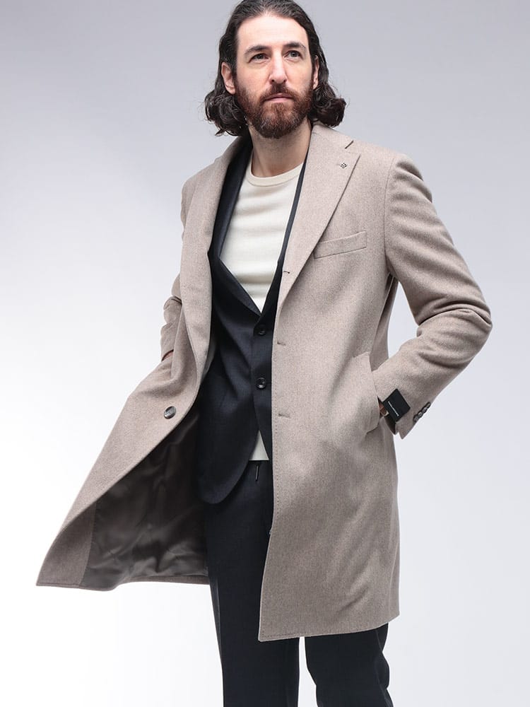 TAGLIATORE (タリアトーレ) ウール シングル チェスターコート TGCFBM13X010103 メンズ