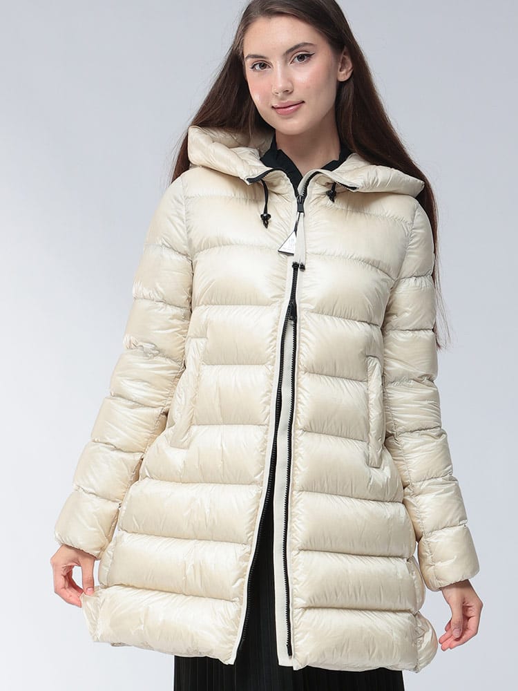 MONCLER (モンクレール) ナイロン フルジップ フレア ダウンコート MCLSUYENNE5 レディース