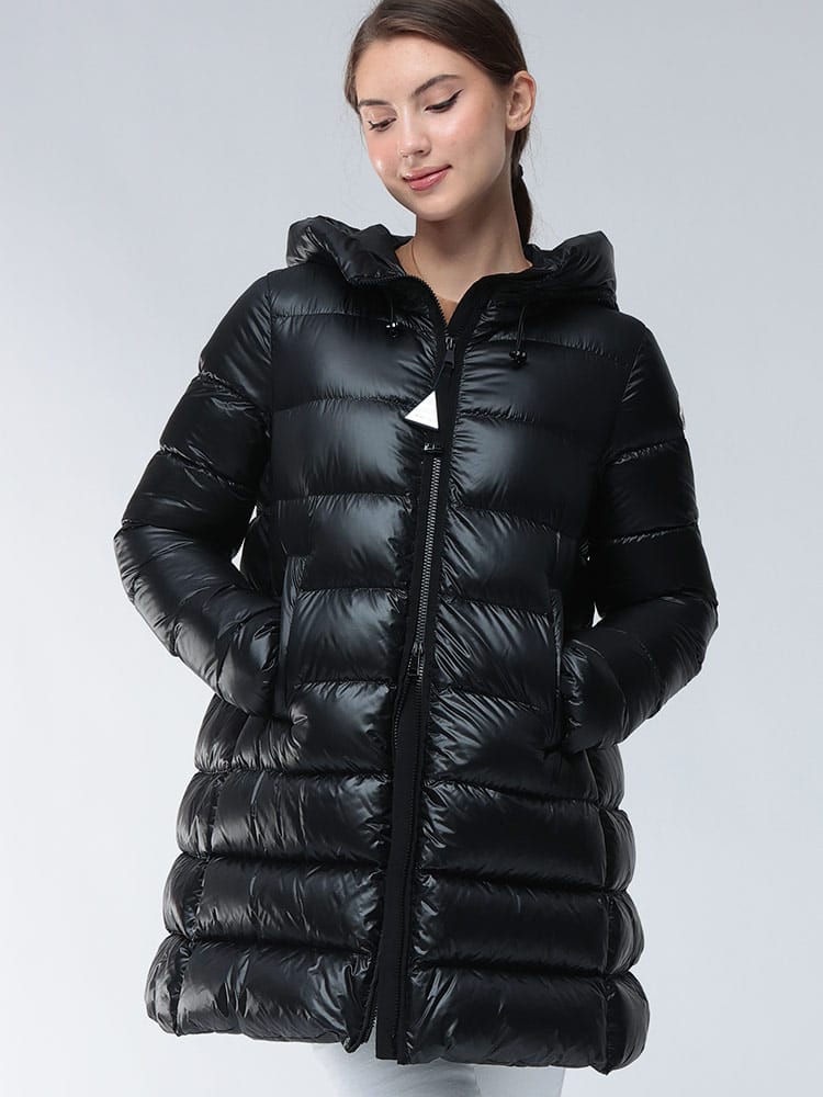 MONCLER (モンクレール) ナイロン フルジップ フレア ダウンコート MCLSUYENNE5 レディース