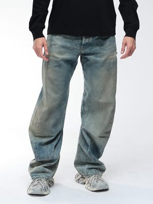 Acne Studios (アクネストゥディオズ) ローライズ ワイドレッグ ルーズフィットジーンズ デニムパンツ 2006M ACB00428 メンズ