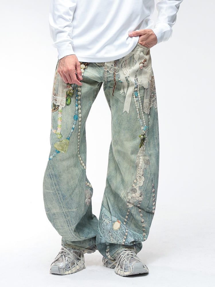 Acne Studios (アクネストゥディオズ) ローライズ ワイドレッグ  