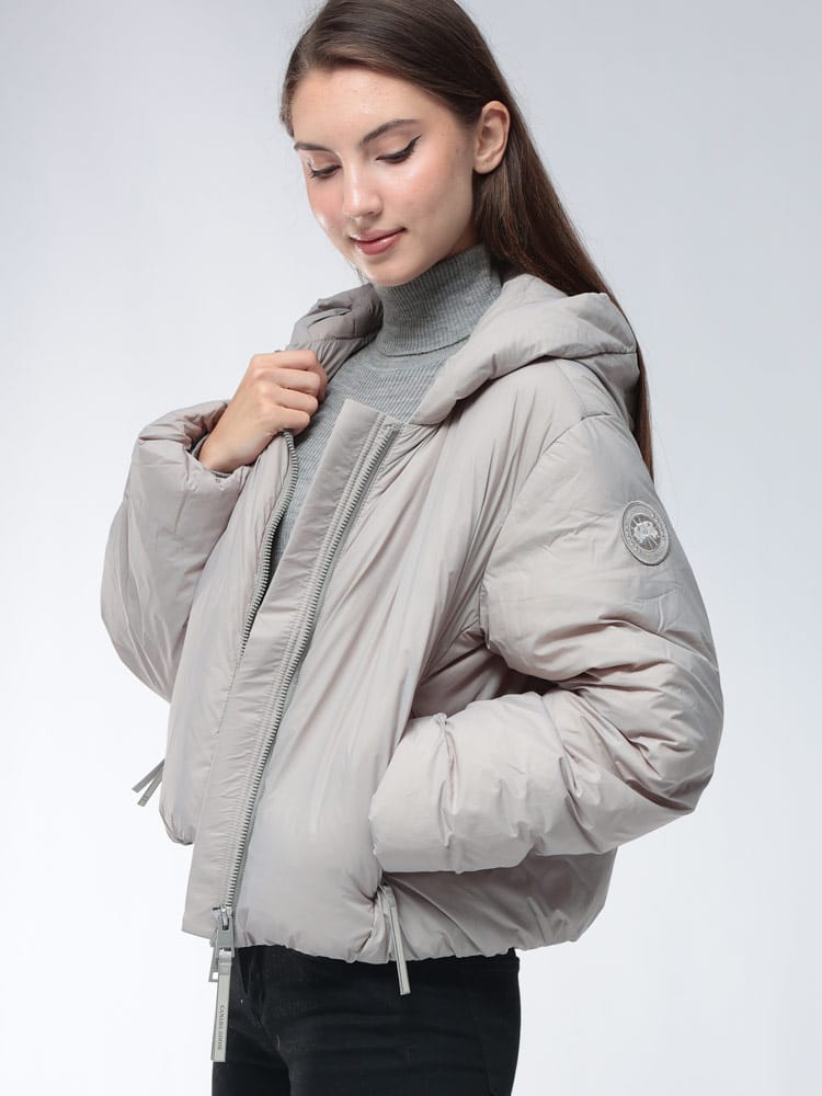 CANADA GOOSE (カナダグース) フード フルジップ ショート ダウンジャケット ELBA CGL2756WT レディース