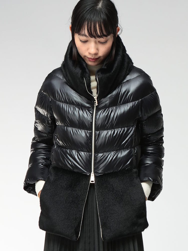 HERNO (ヘルノ) エコファー フルジップ ダウンジャケット HRLPI00193D レディース