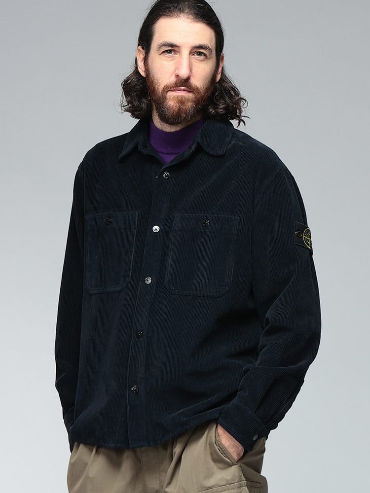 STONE ISLAND (ストーンアイランド) コーデュロイ 長袖 ワークシャツ SI1200012S0212 メンズ