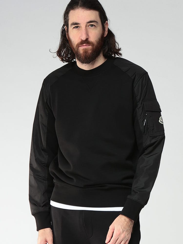 MONCLER (モンクレール) ナイロンコンビ クルーネック トレーナー MC8G0004989A8F メンズ