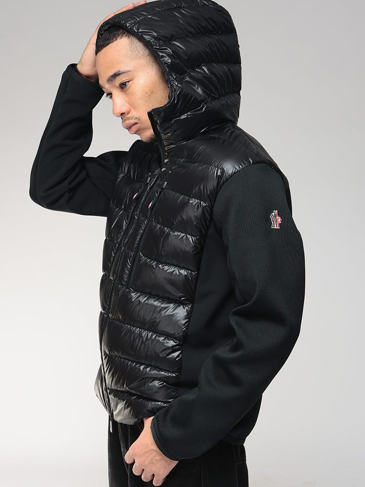 MONCLER (モンクレール) GRENOBLE スウェット切り替え フロントダウン フルジップ ニットダウン コンビダウン MCGN9B00008C904 メンズ