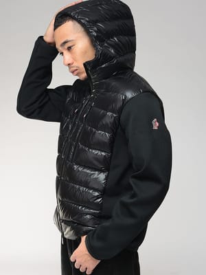 MONCLER (モンクレール) GRENOBLE スウェット切り替え フロントダウン フルジップ ニットダウン コンビダウン MCGN9B00008C904 メンズ