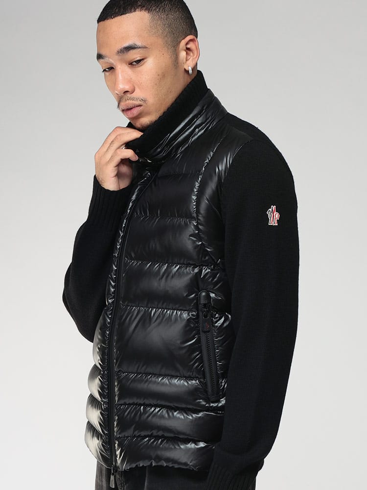 MONCLER (モンクレール) GRENOBLE ニット切り替え フロントダウン 