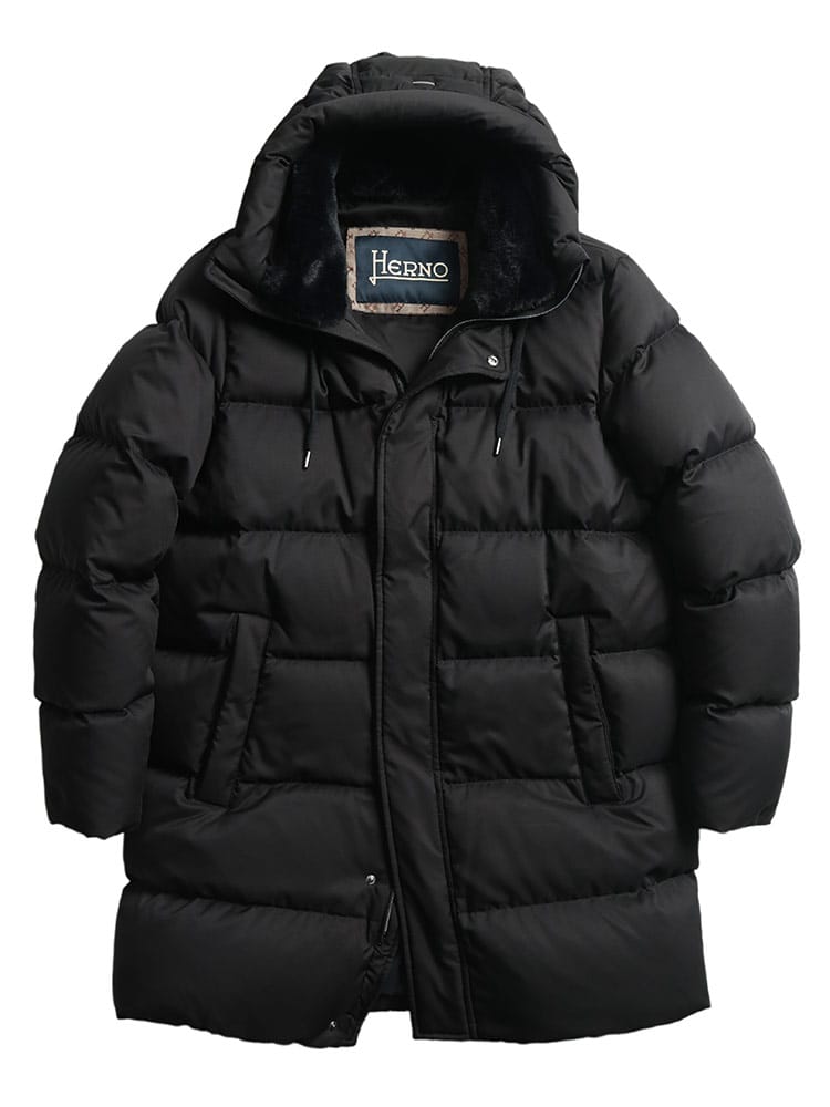 HERNO (ヘルノ) メンズ ダウン コート ファー 取り外し フーデット フルジップ ダウン ブルゾン POLAR-TECH HRPI001159U