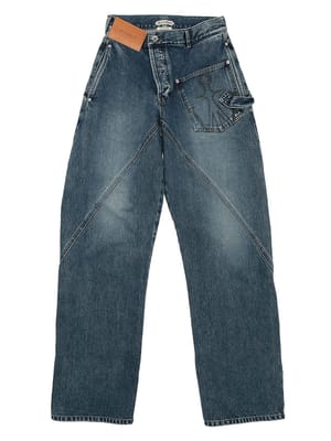 JW ANDERSON (ジェイダブリューアンダーソン) ロゴ デニム 変形デザイン ボタンフライ ジーンズ twisted workwear JWDT0126PG1849 メンズ