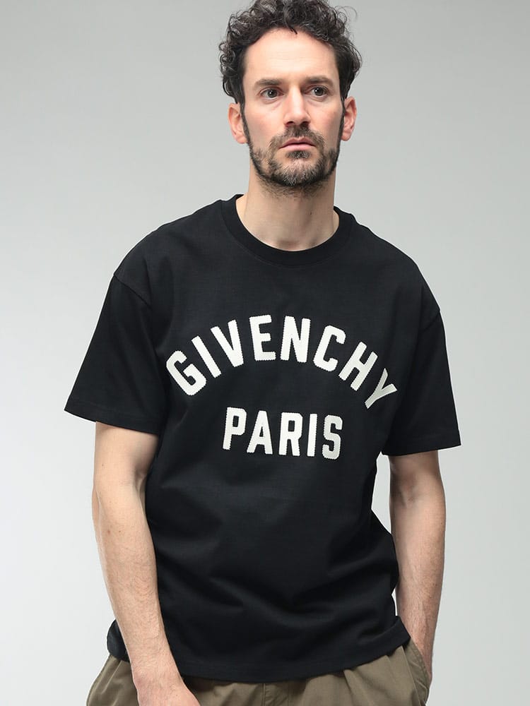 GIVENCHY (ジバンシィ) メンズ Tシャツ 半袖 ロゴ 刺繍 エンブロイ 